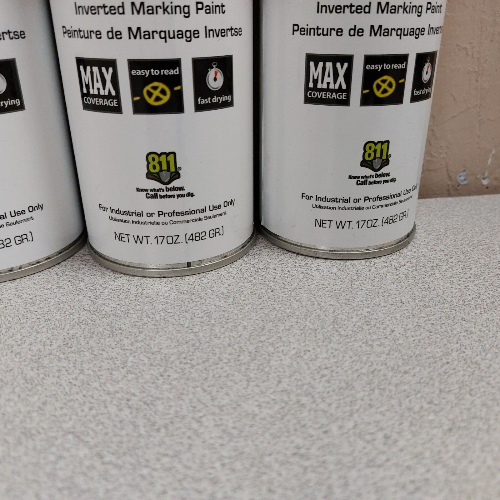Lot 4 Rust-Oleum Precision Inverted Line Paint 350989V Fluoresc Green 17 oz NEW
