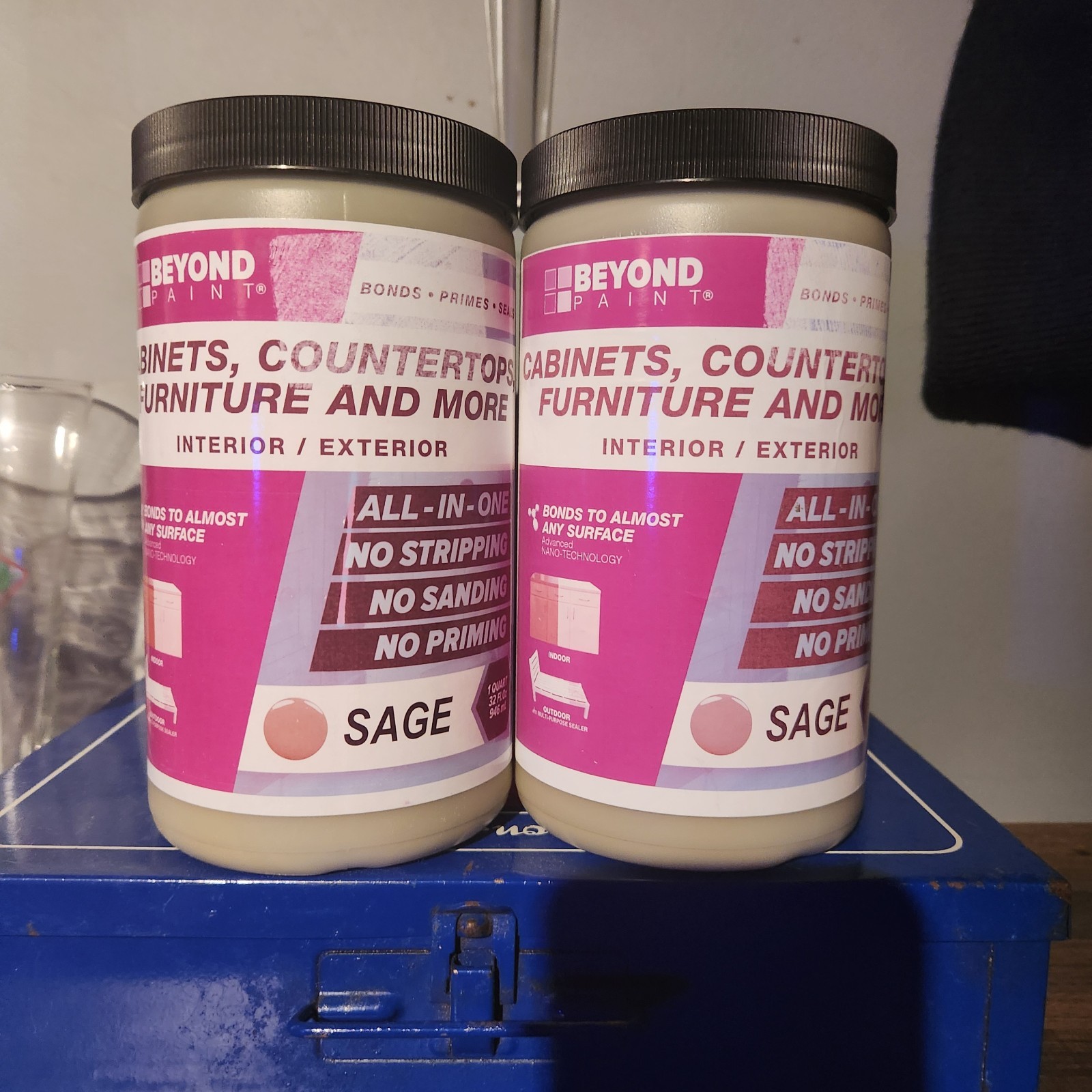 Beyond Paint 2x 1 Quart Sage Cabinets, Countertops, Furniture and More