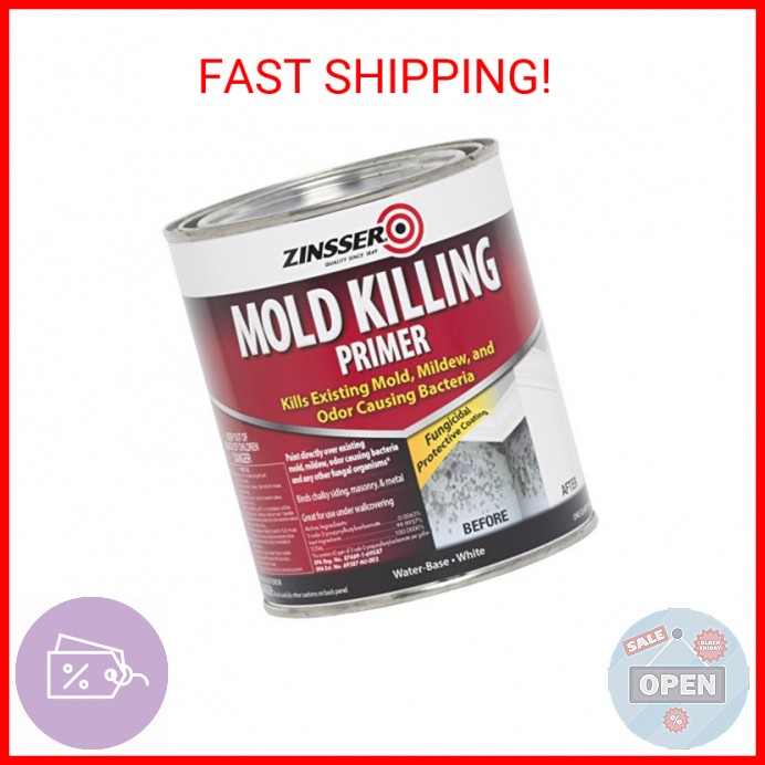 qt Zinsser 276087 White Zinsser, Mold Killing Primer Water-Based Mold Killing Pr