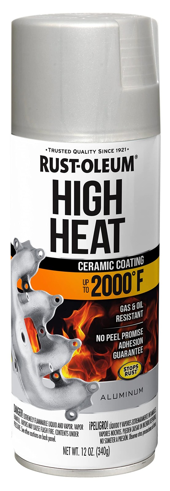 Rust Oleum Automotive High Heat Spray Paint Flat Aluminum Heat Resistant to 2000