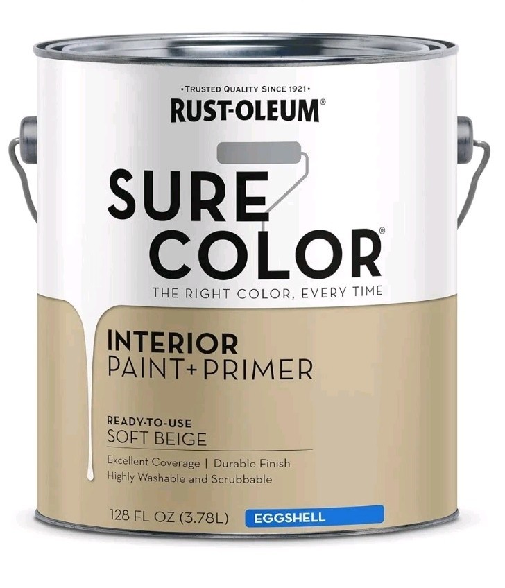 Rust-Oleum Interior Wall Paint & Primer Soft Beige 380222, 1 Gallon