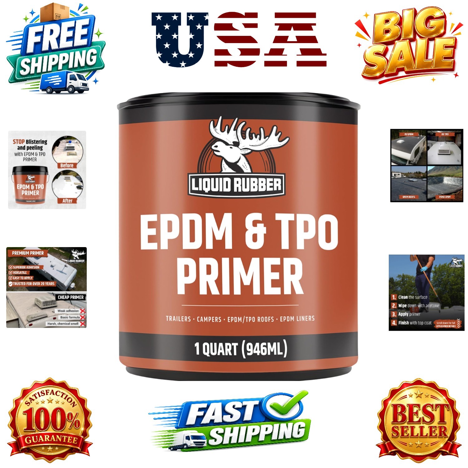 EPDM and TPO Primer – High-Performance Basecoat for RV, Camper and Trailer Ro…