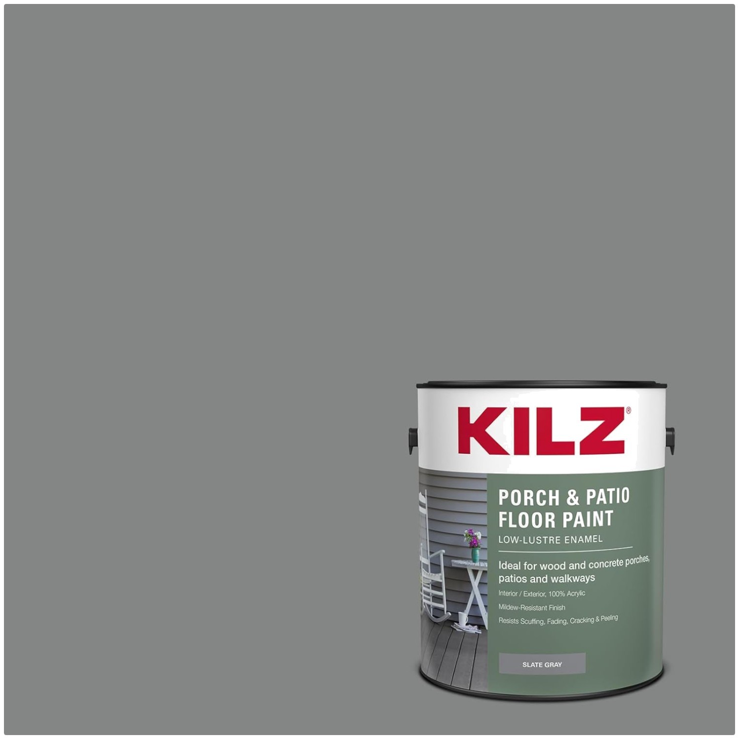 Durable Latex Floor Paint, 1 Gallon – Slate Gray