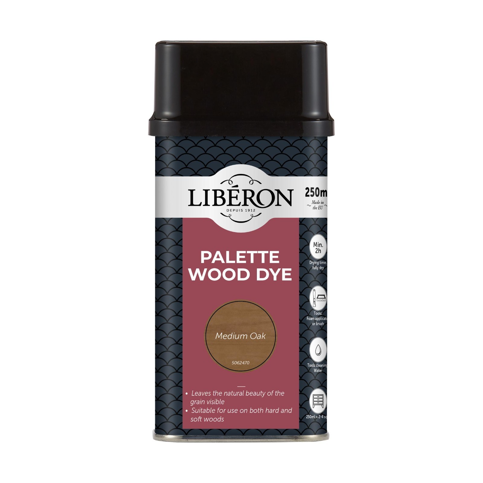 Liberon Palette Wood Dye Water-Based Medium Oak 250ml Tin