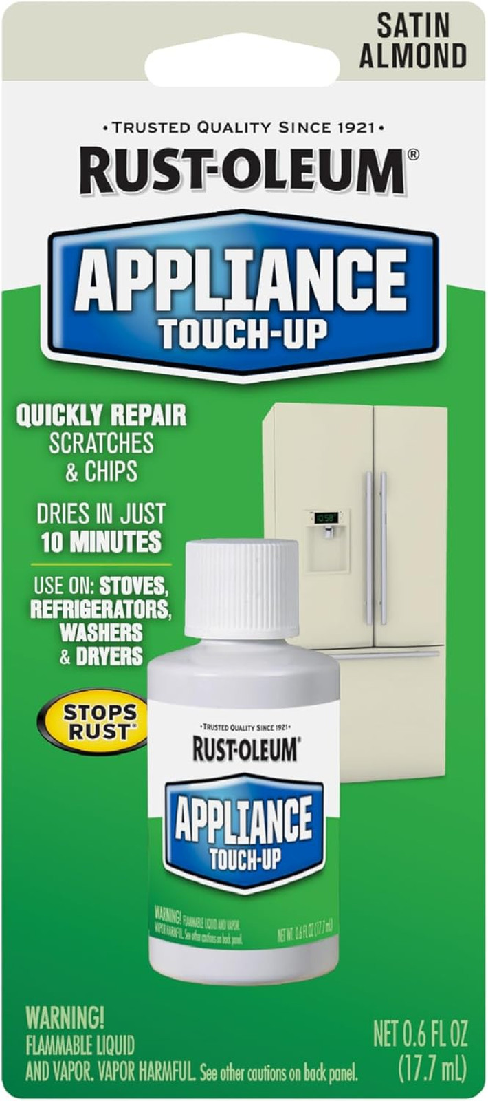 Rust Oleum Appliance Touch up Paint 0.6 Oz Almond Quickly Repairs Scratches