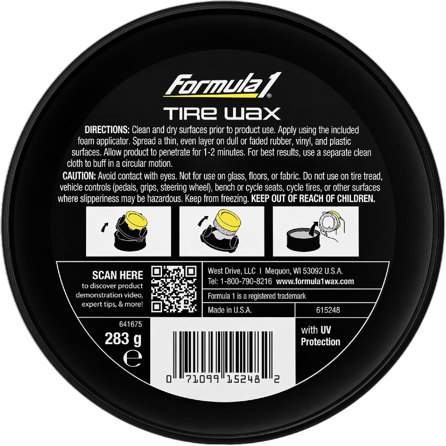 Tire Wax – Long Lasting Tire Gel for Black Glossy Tires, Water