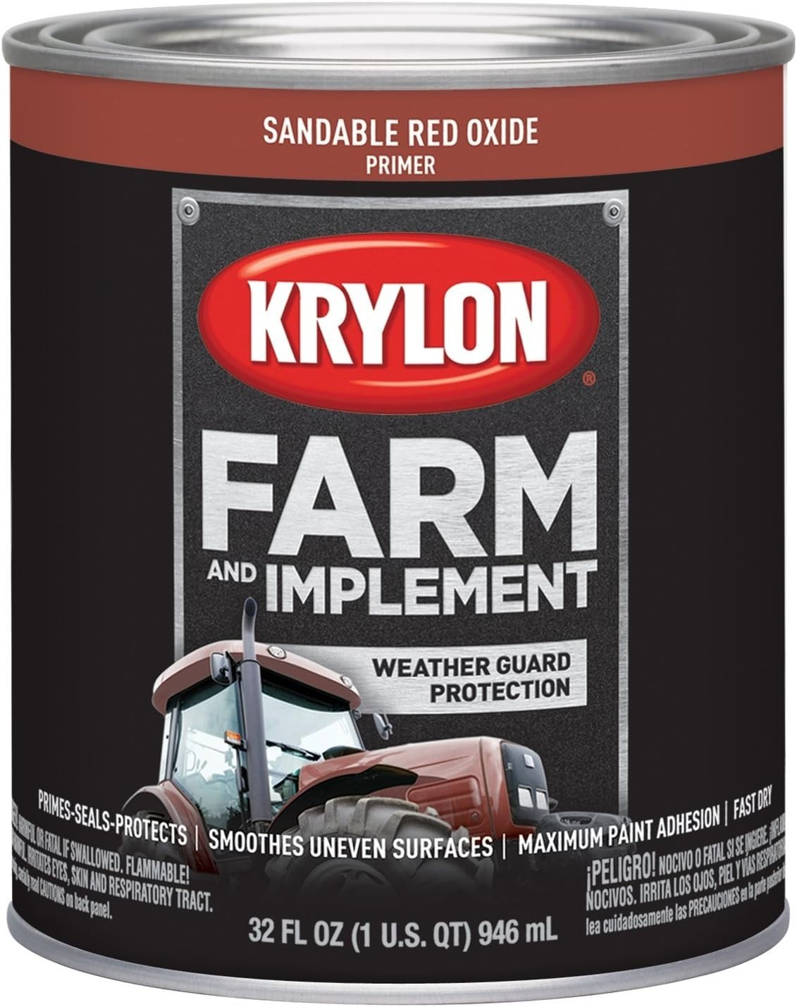 1 Quart Red Oxide Primer Paint – Ideal for Wood & Metal Finishes, Sandable!