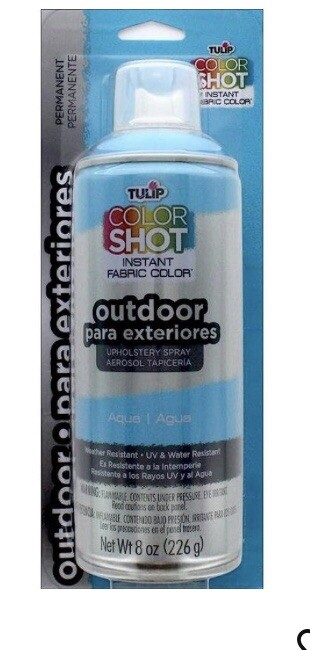 Tulip Color Shot Cs Outdoor Upholstery Spray Aqua 8oz