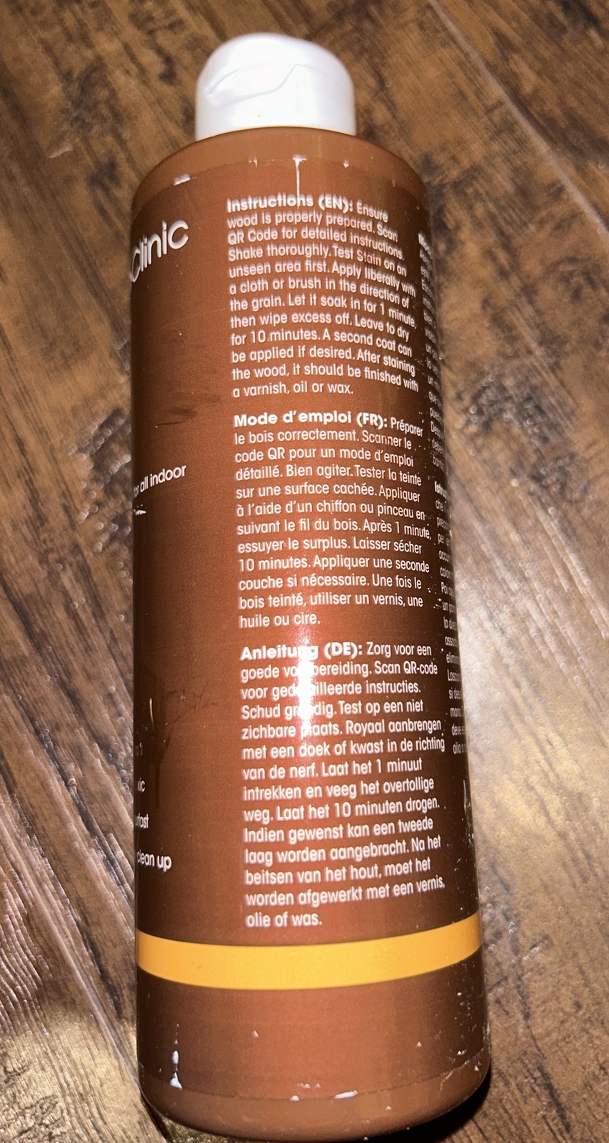 Furniture Clinic Wood Stain Dark Oak Fast Drying Indoor/Outdoor Use 16oz Bottle