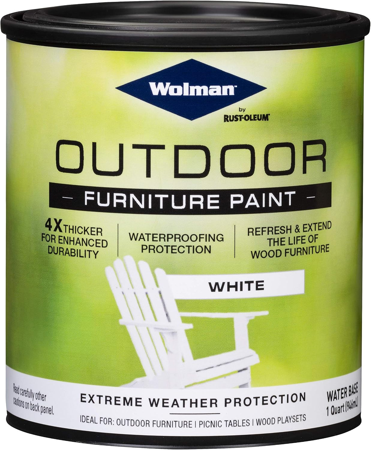 360352 Outdoor Furniture Paint, Quart, White 32 Fl Oz (Pack of 1)