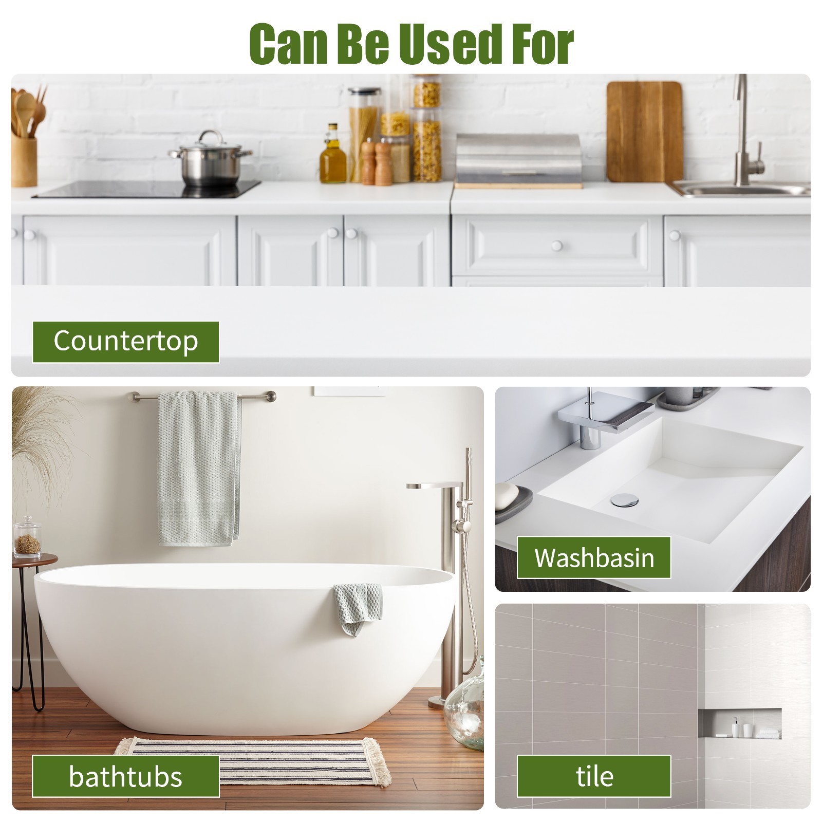 Bathtub Refinishing Kit Gloss Gray 32oz Tub Paint Reglazing, Tub and Tile Refini