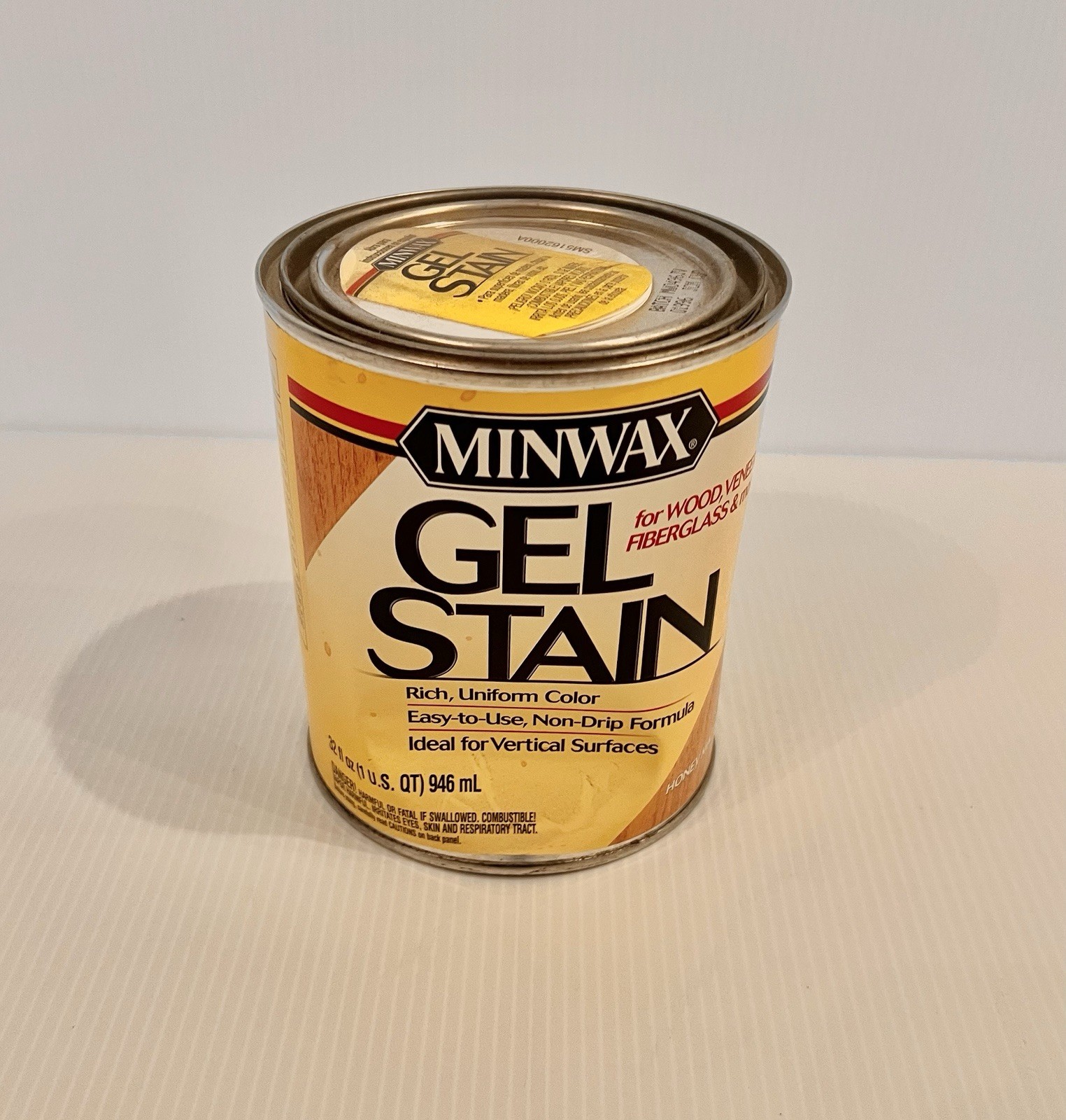 (1) Minwax Wood Gel Stain Honey Maple 1 Quart Non Drip Formula *READ