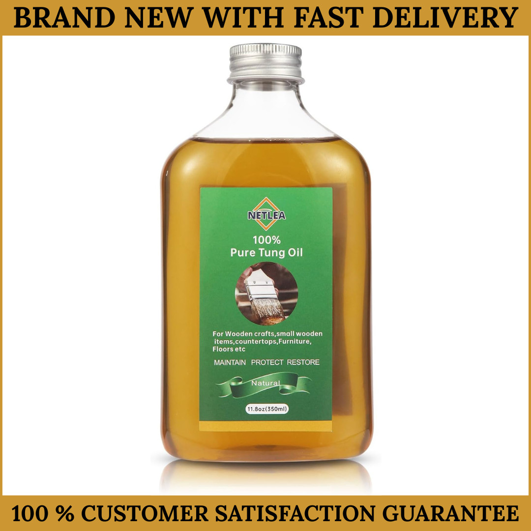 Pure Tung Oil 11.8oz Wood Finish Natural Woodworking Oil DIY Furniture Craft