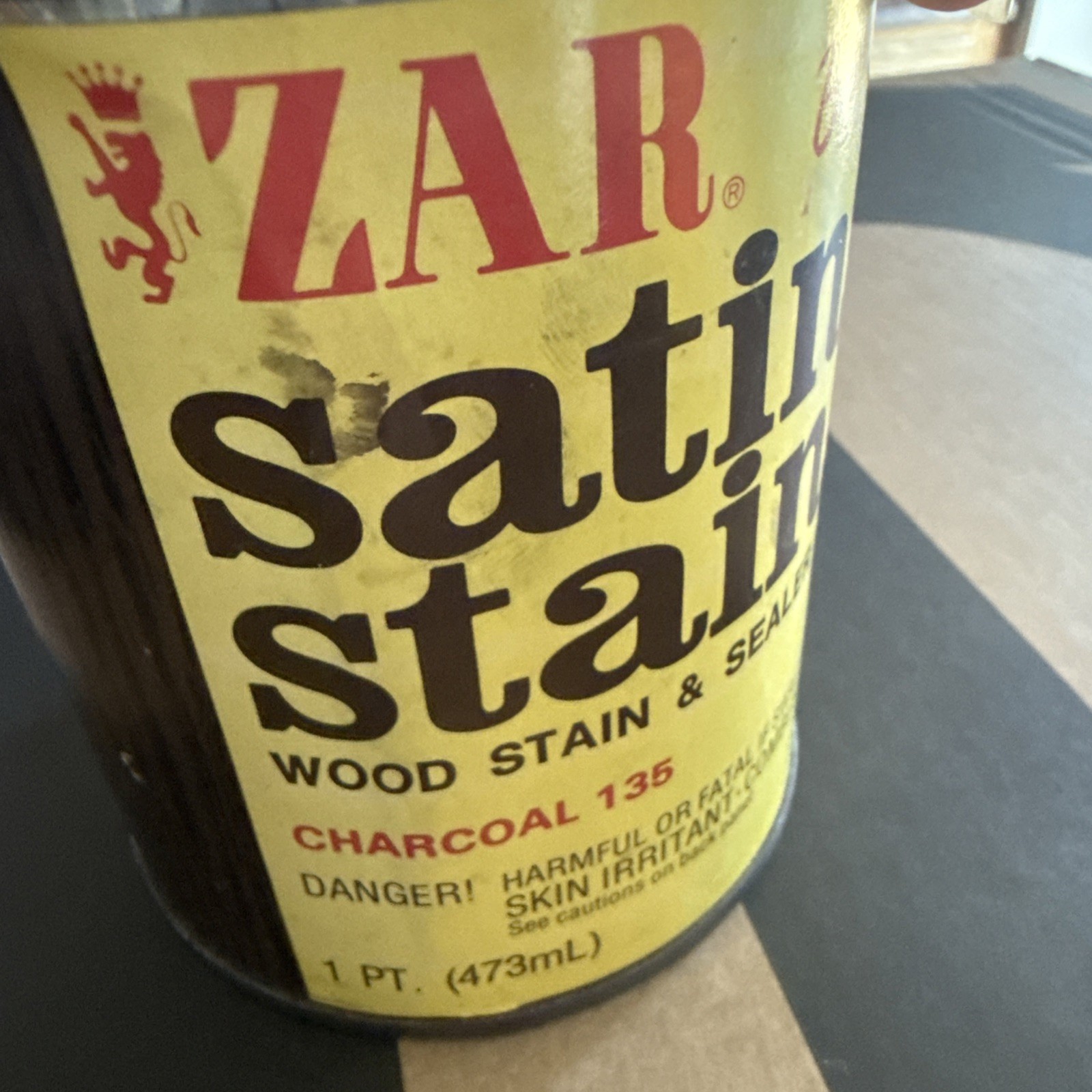 Vintage ZAR Beverlee’s Satin Stain Wood Stain & Sealer Charcoal 135 1 Pint FULL