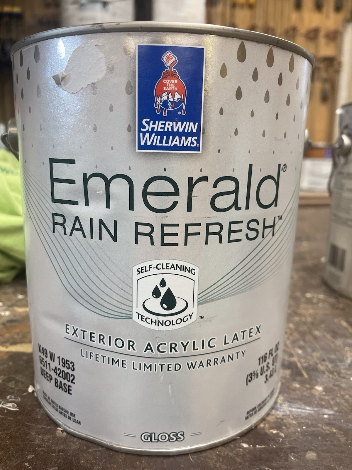 Sherwin Williams Emerald Rain Refresh Exterior Gloss Acrylic Paint/ Deep Base