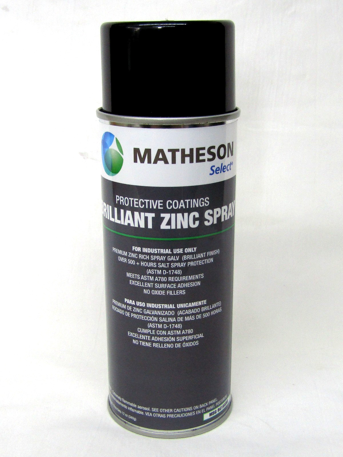 Matheson Select Brilliant Zinc Spray Protective Coating, 12oz Aerosol Can