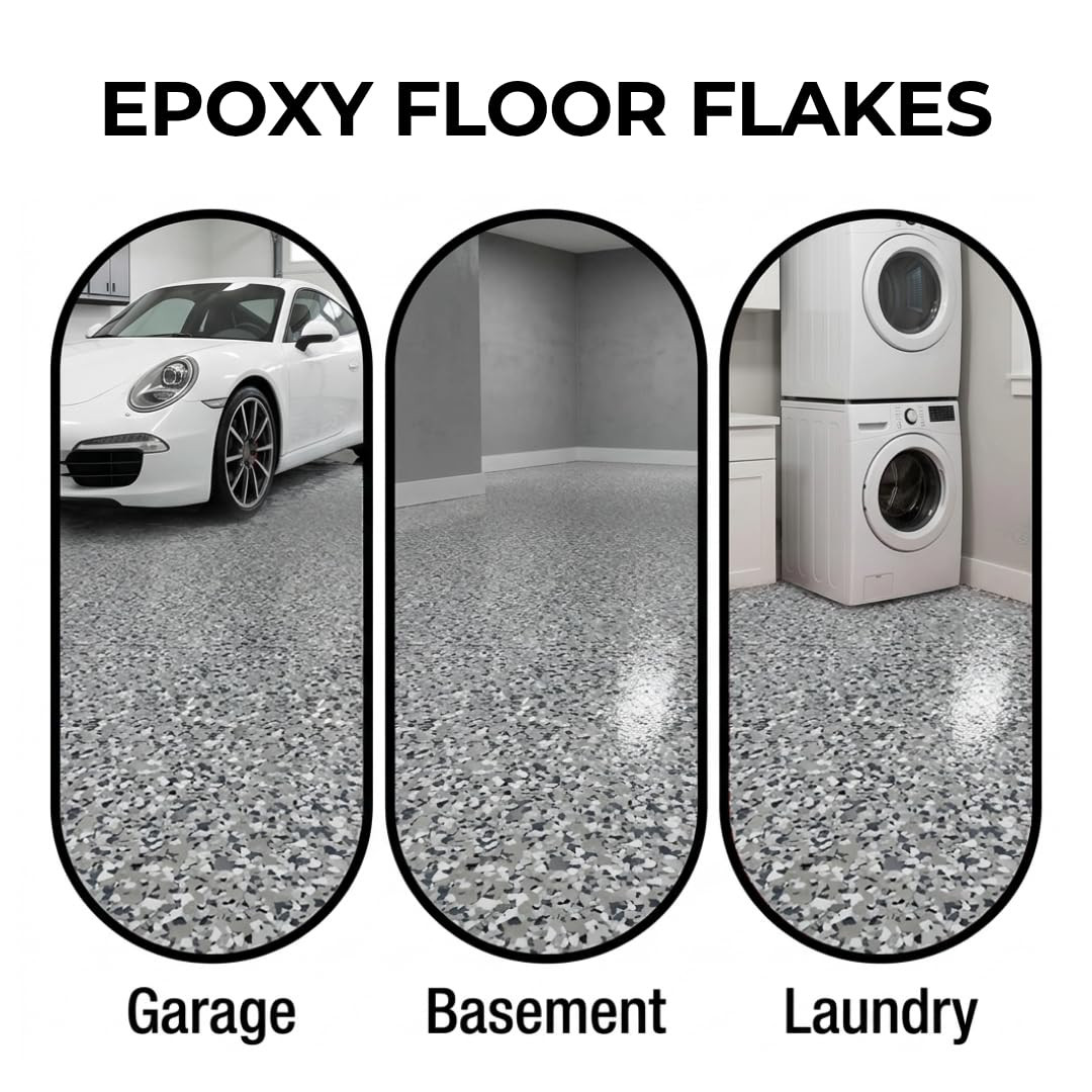 9 Kg / 20 Lb 1/4″ Epoxy Floor Flakes Decorative Color Chips for Garage