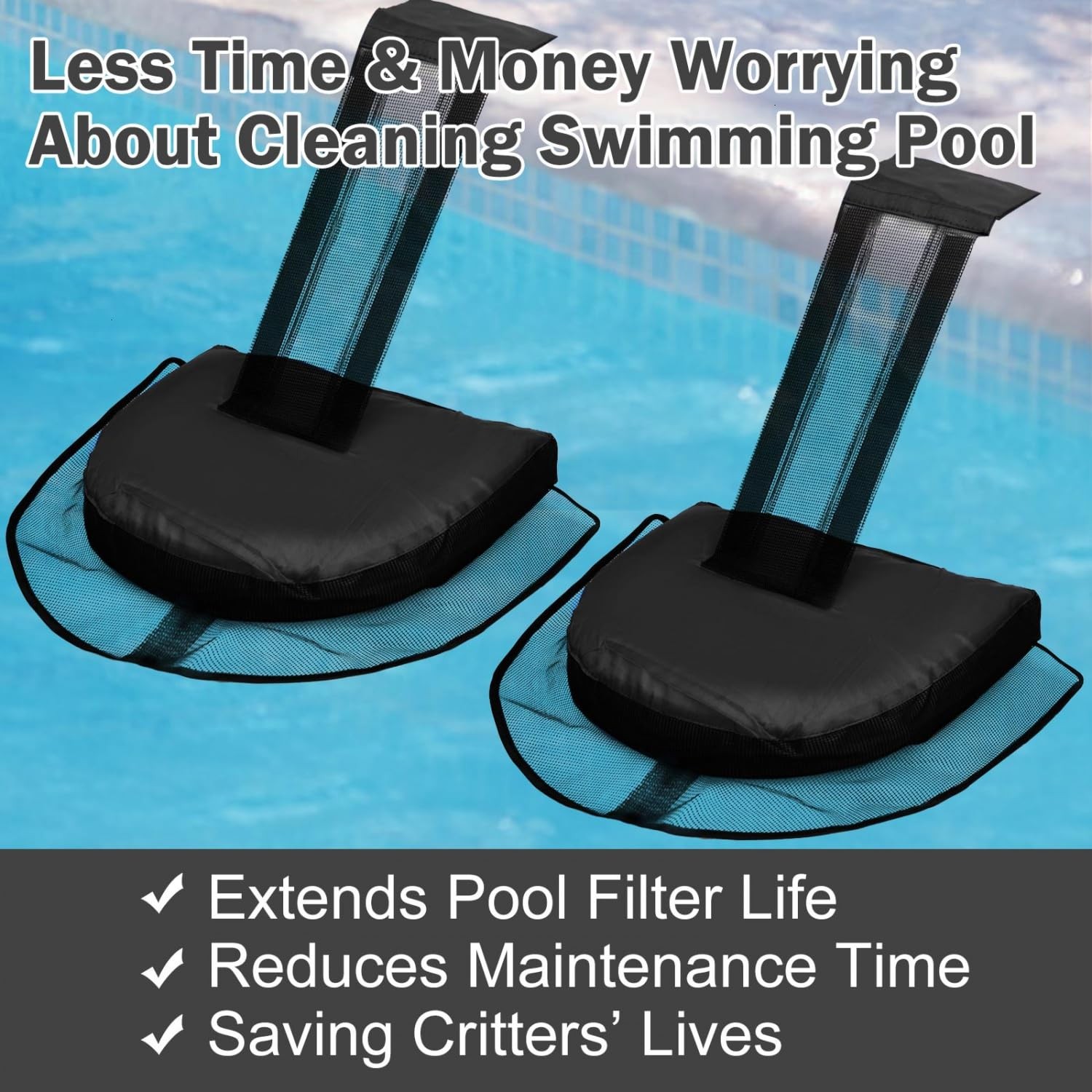 Monrocco 2 Pack Animal Saving Escape Ramp for Swimming Pool, Pool Black