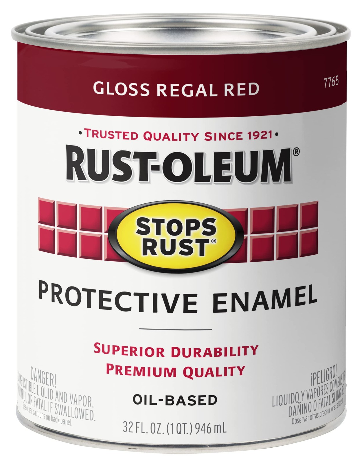 Rust Oleum Stops Rust Protective Enamel Gloss Regal Red 32 Oz Paint 90 Sq Ft