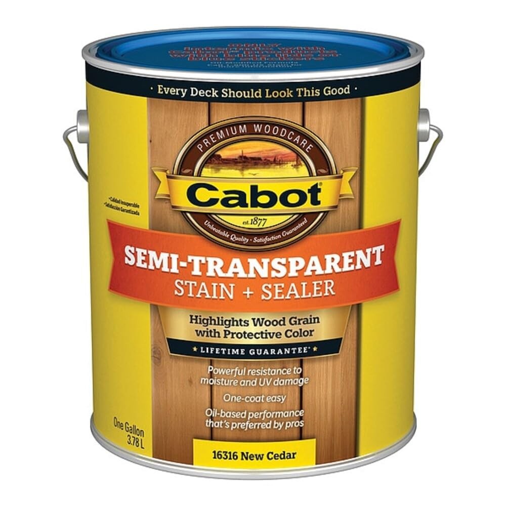 Semi-Transparent Wood Stain Sealer Low VOC Cedar Gallon