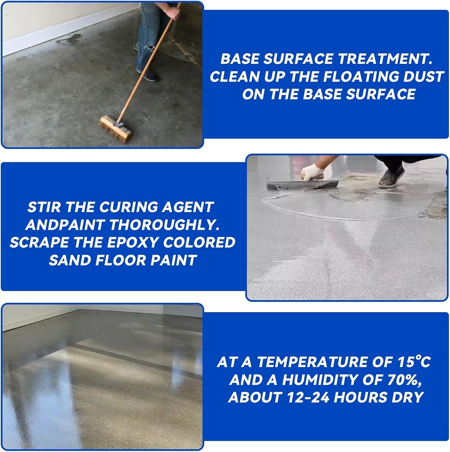 Epoxy Colored Sand Floor Paint, Epoxy Floor Paint For Concrete, Leveling High…