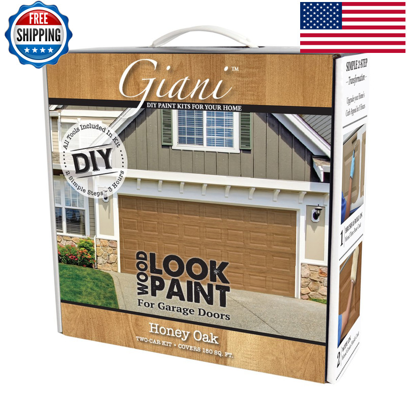 Giani Wood Look Paint Kit For Garage Doors Honey Oak