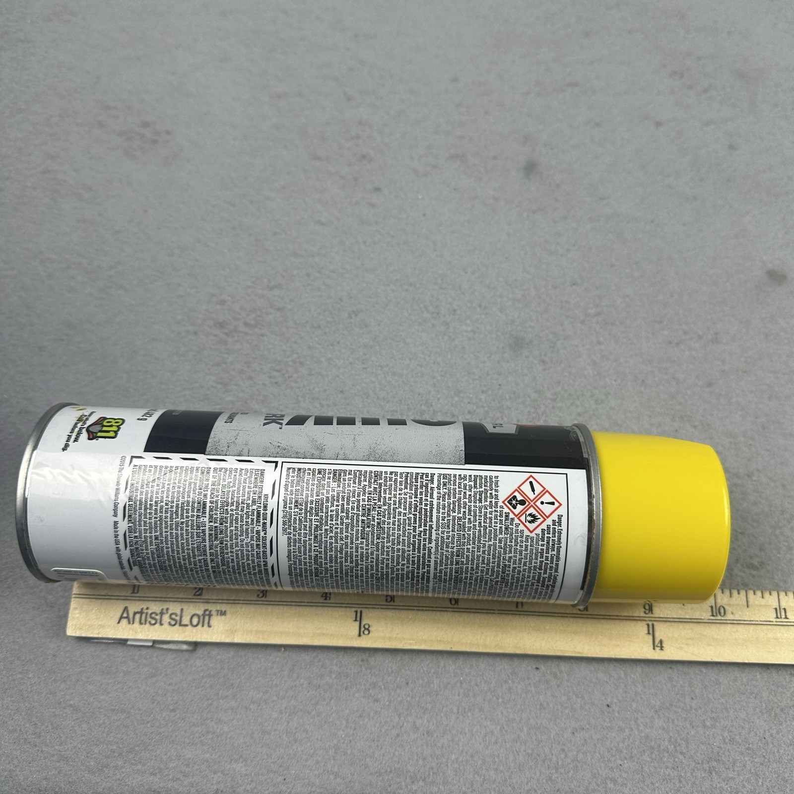 Krylon Industrial Quik-Mark Sb Inverted Marking Paint Apwa Safety Yellow A03823