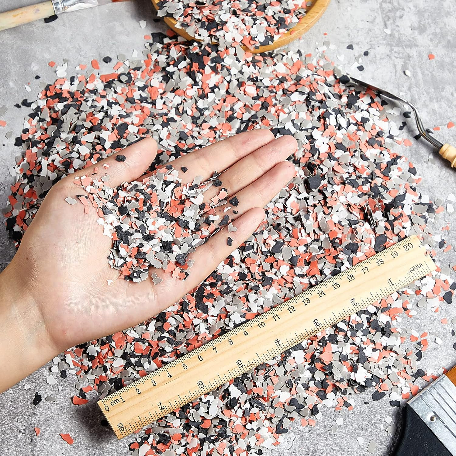 700 G/ 1.54 Lb Blend Decorative Color Chips Concrete Floor Coatings Paint Flakes