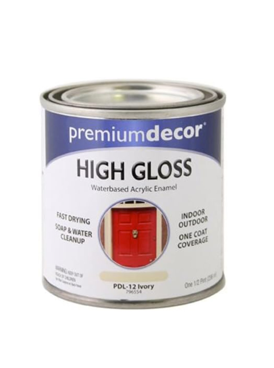 Premium Decor High Gloss Waterbased Enamel PDL-12 Ivory