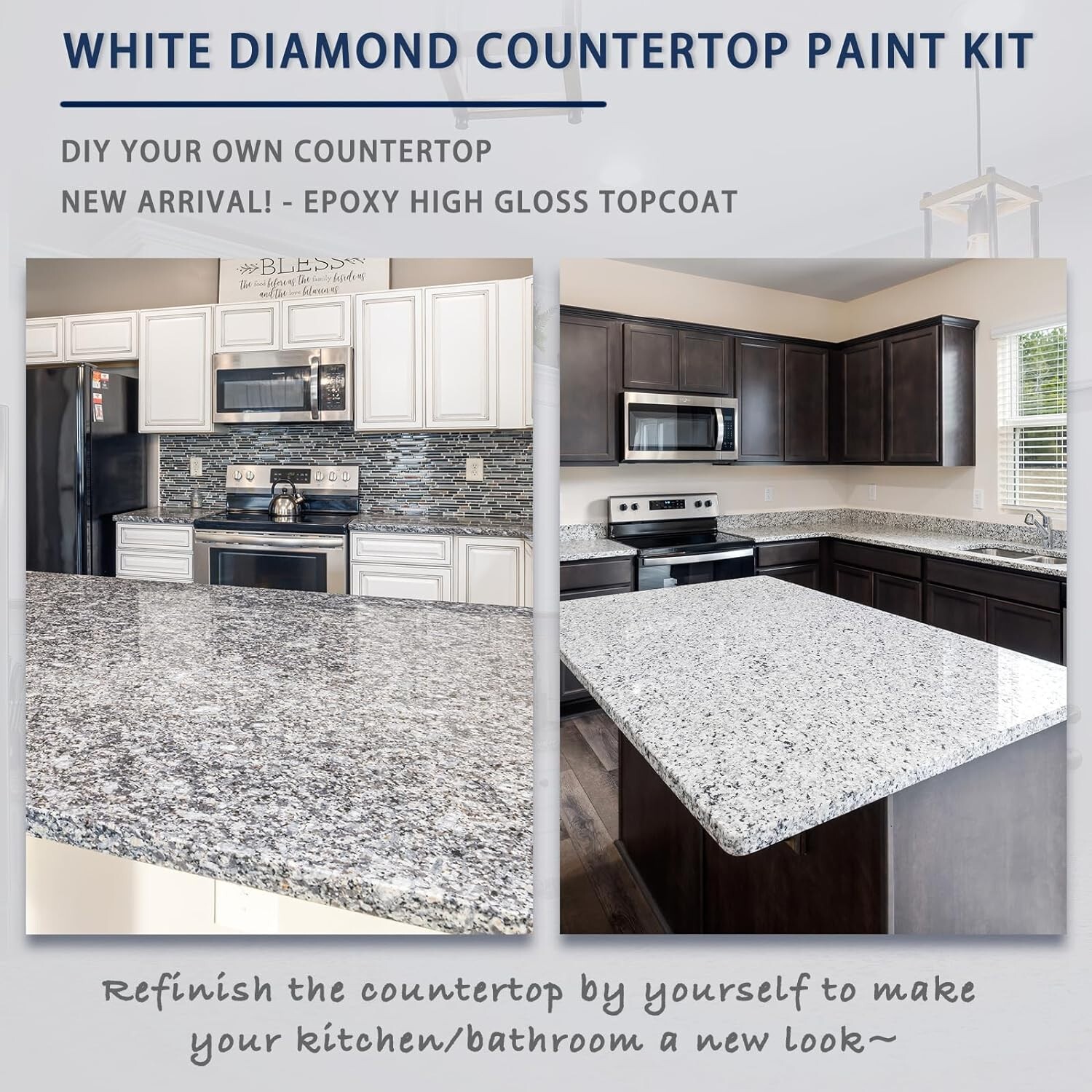 Epoxy Countertop Paint Kit – Granite Counter Top Refinishing Paint Kit for Ki…