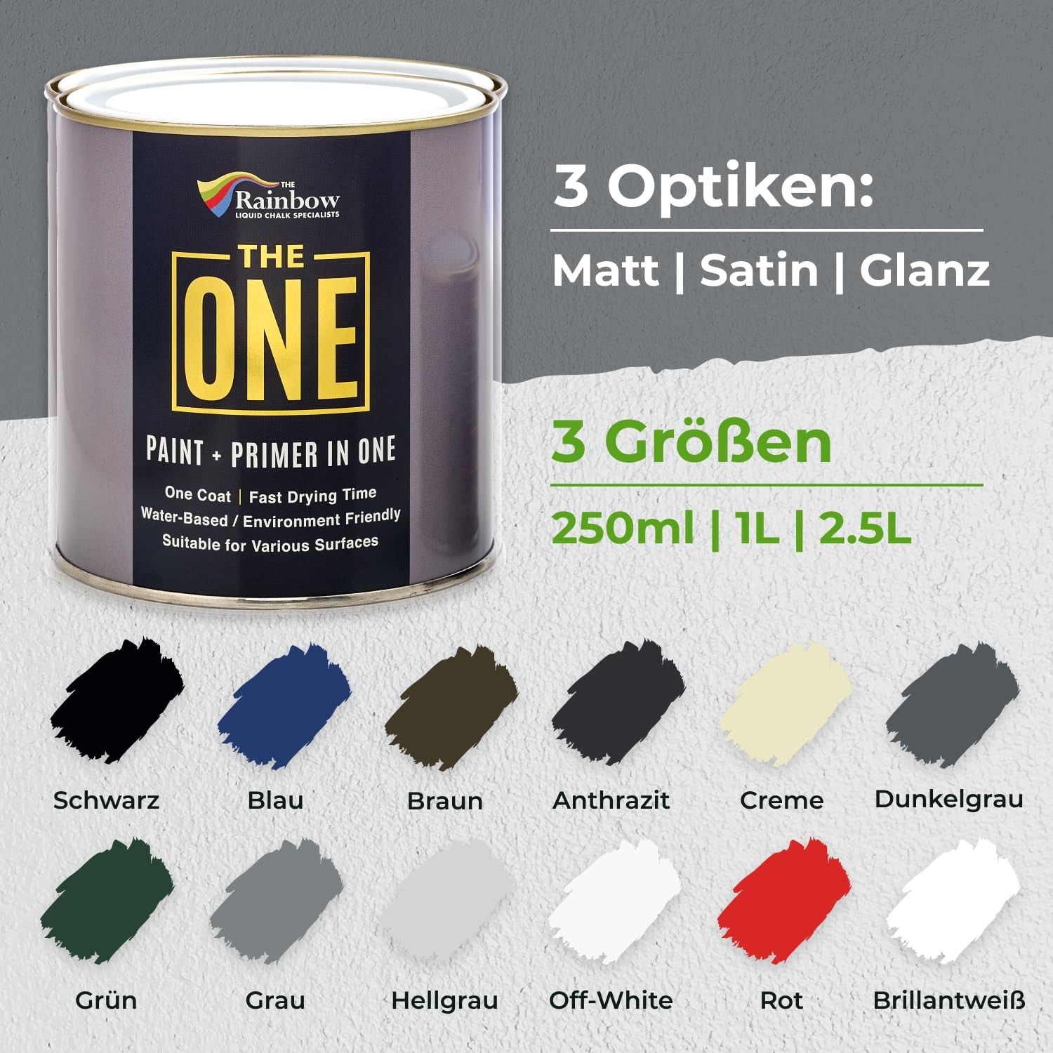 The One – 8.5 Fl Oz/250Ml 1 Coat Decorating For Walls Voc