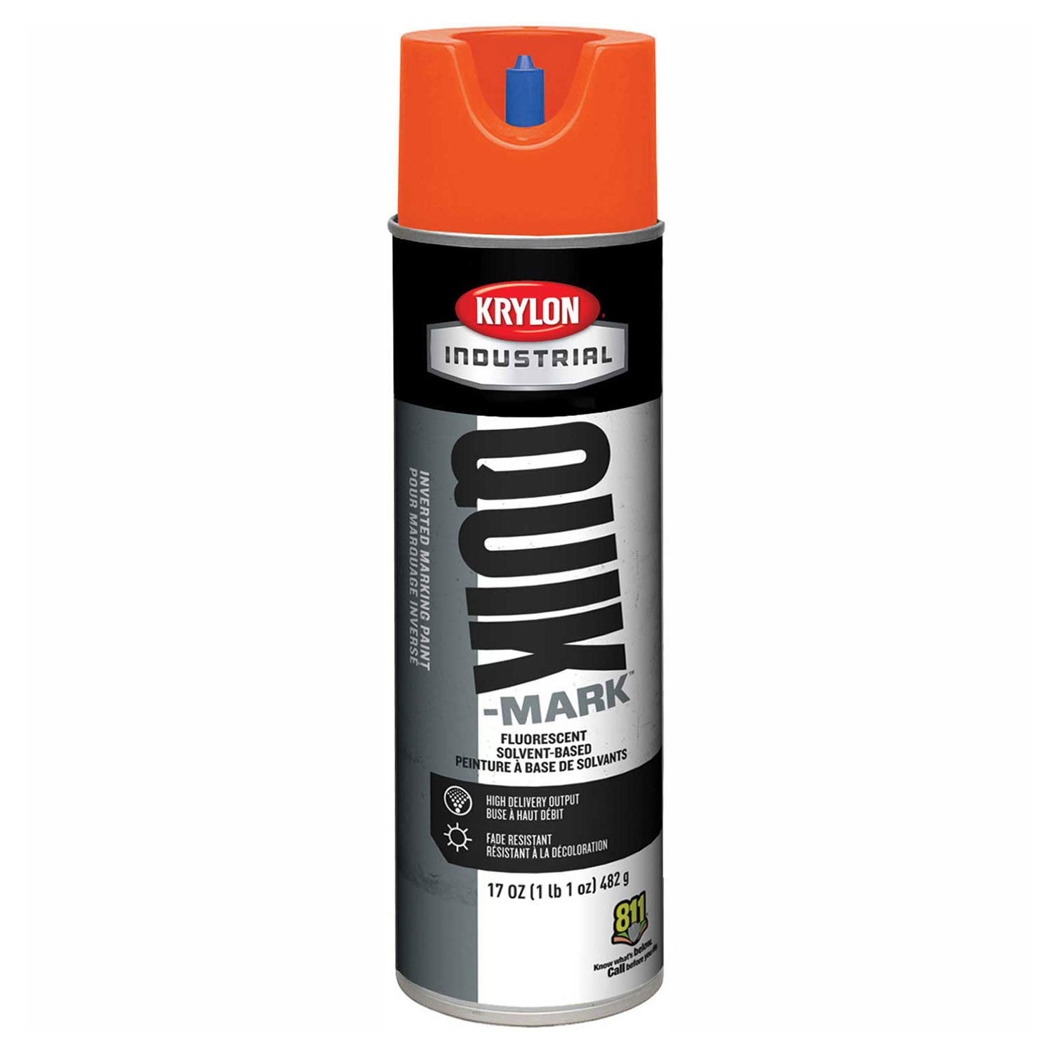 Krylon Industrial Quik-Mark Sb Inverted Marking Paint Fluor. Red/Orange Lot of