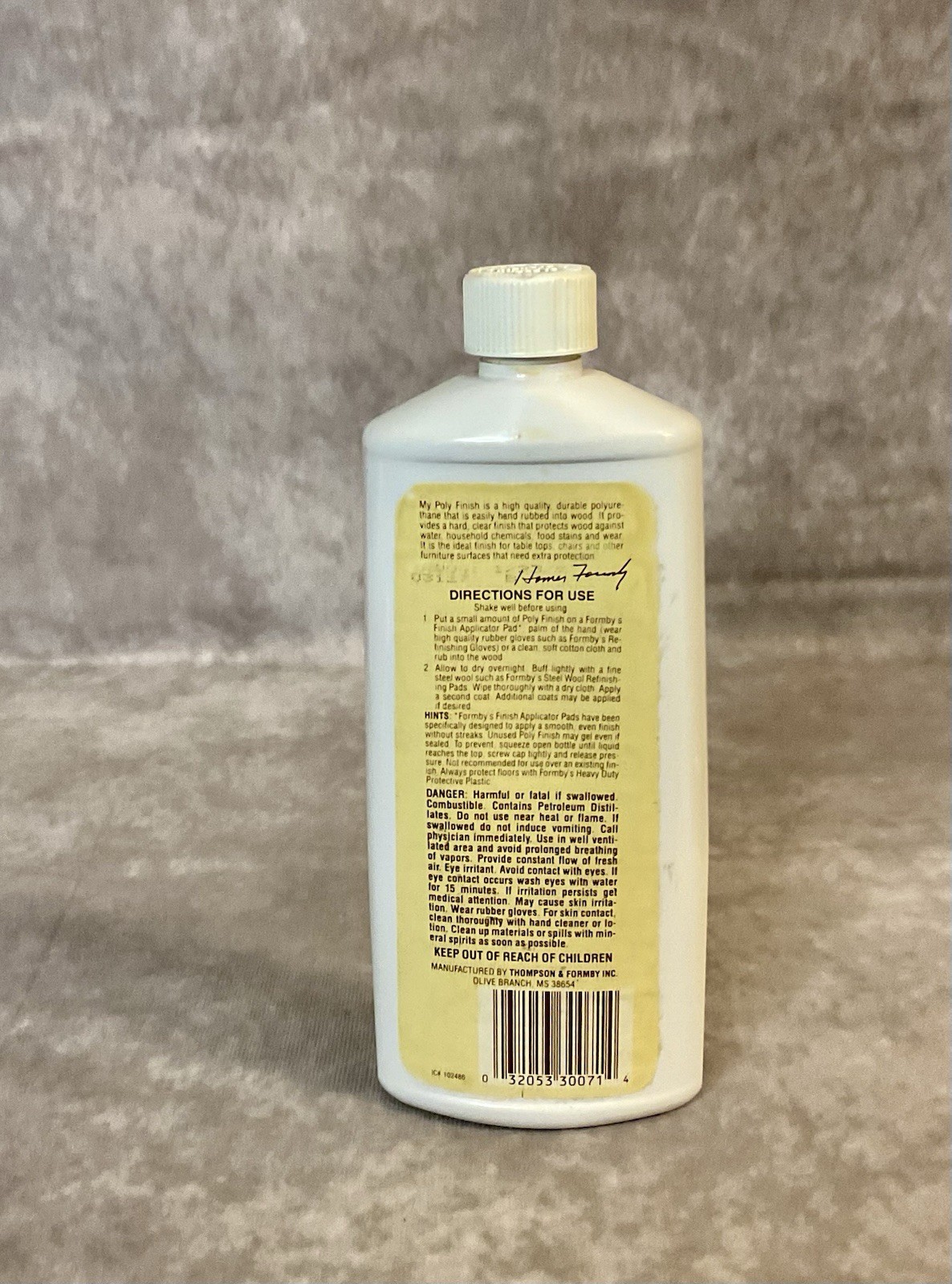 FORMBY’S HAND RUBBED POLY FINISH LOW GLOSS 16 FL OZ NEW OLD STOCK