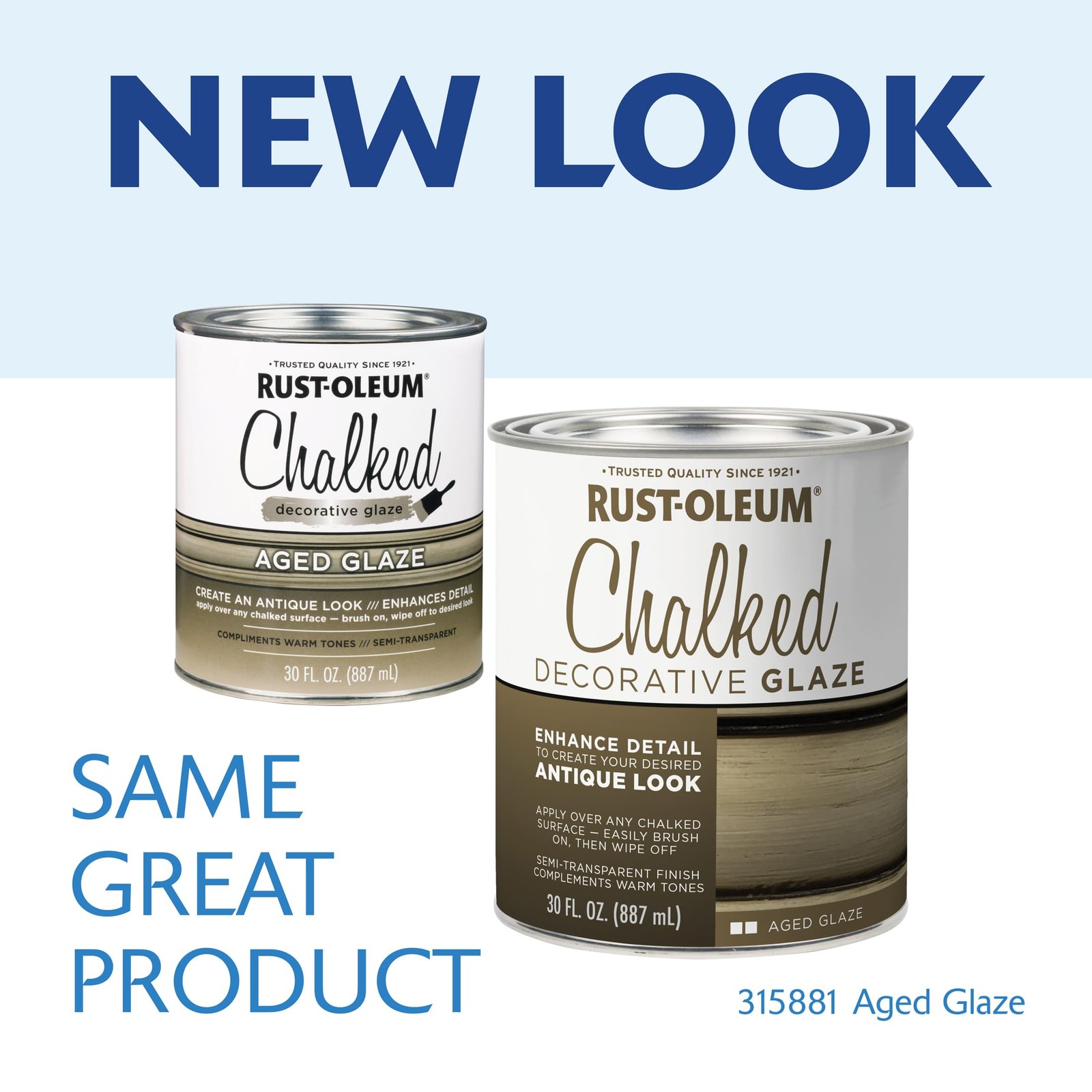 Rust Oleum Chalked Decorative Glaze Pack Of 2 30 Ounce Antique Finish Paint
