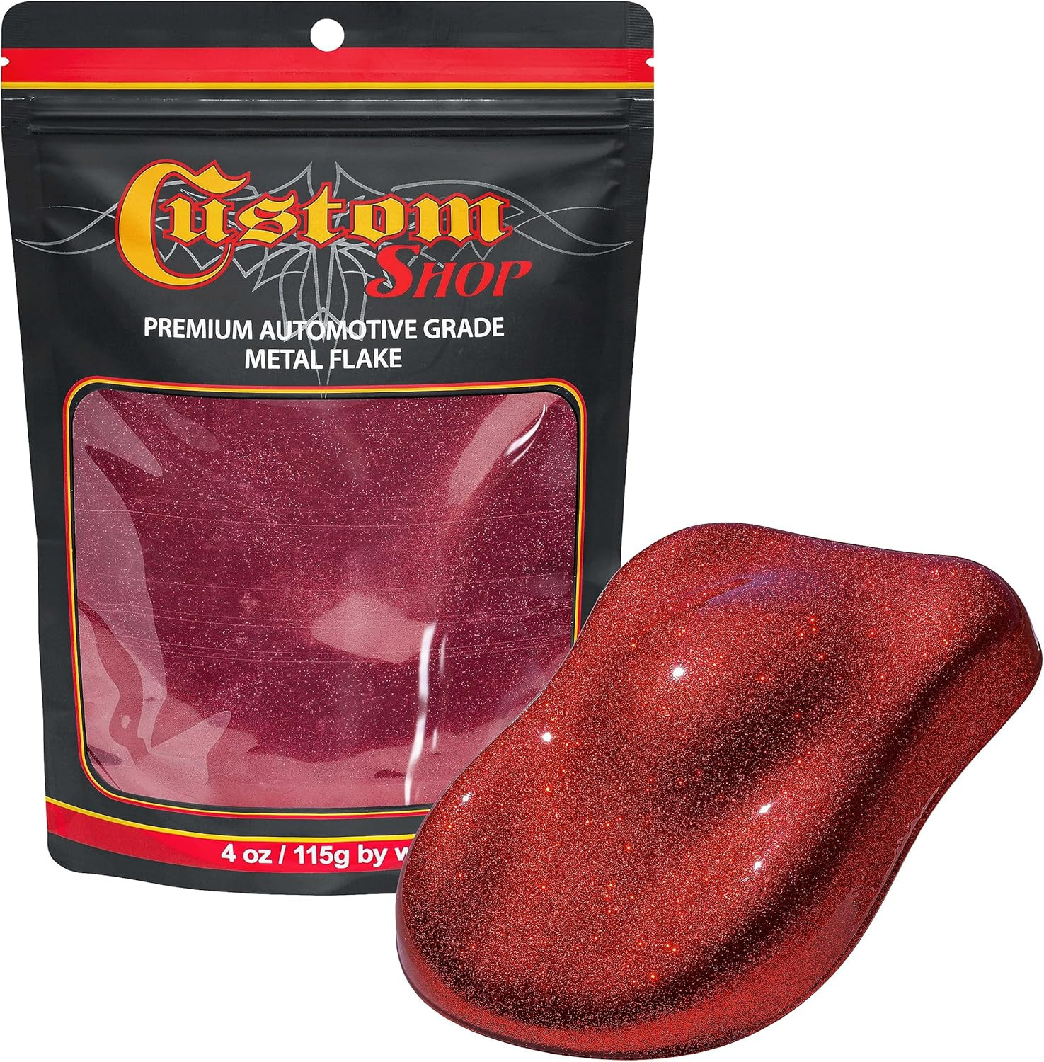 Fire Red Micro Metal Flake .004″ 4oz Automotive Paint Resin Glitter