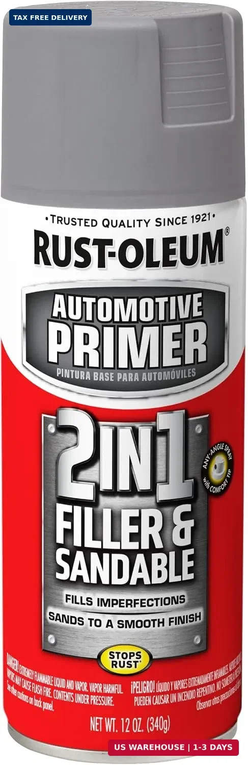 Rust-Oleum Automotive Stops Rust Filler & Sandable Spray Primer, Gray | Rust Pre