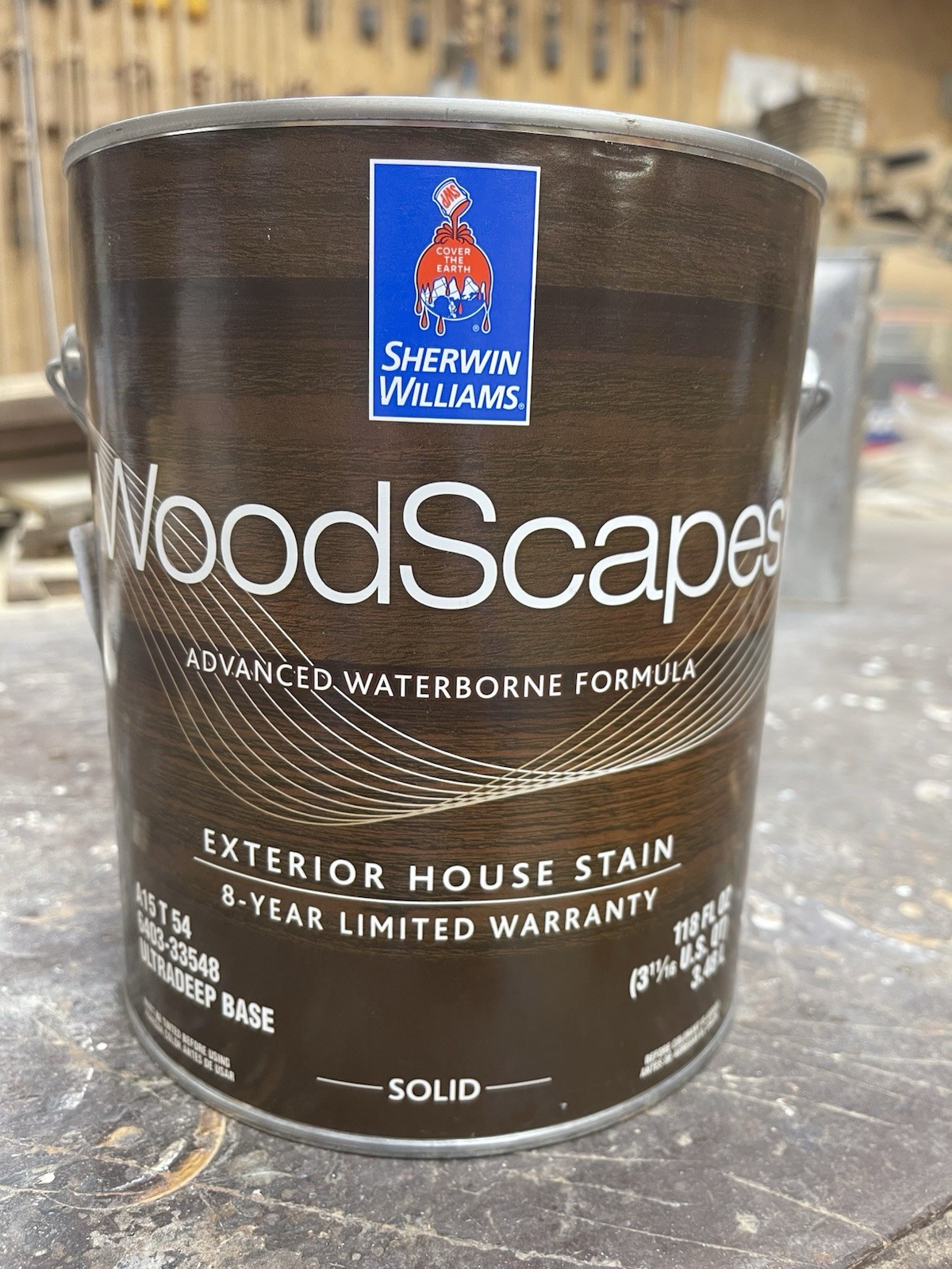 1 Gal. Sherwin Williams WoodScapes Exterior Wood Stain Soild Color 3001 Shagbark