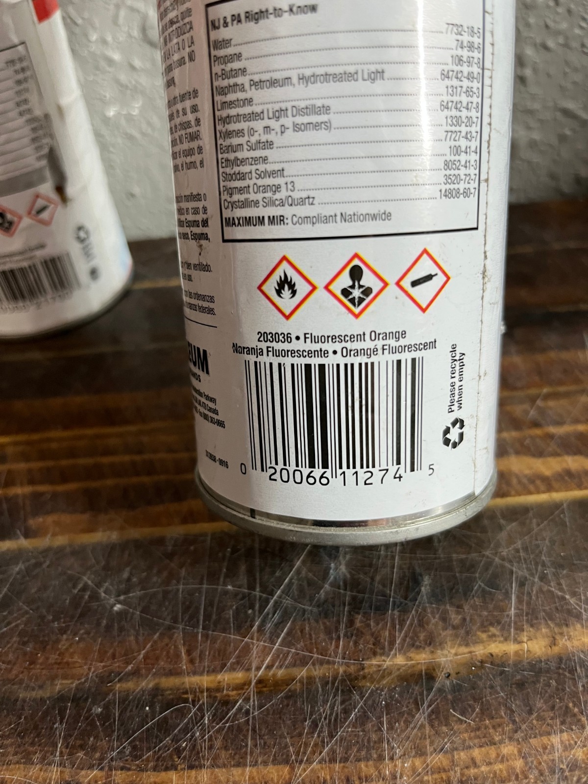2 Pack Rust-Oleum Inverted Marking Spray Paint Fluorescent Orange 17oz
