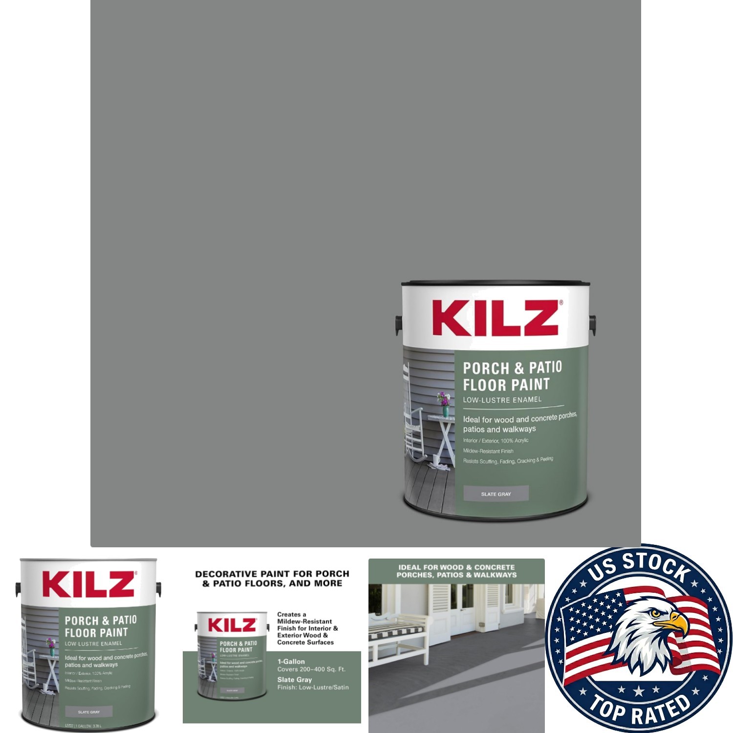 Durable Acrylic Porch & Patio Latex Floor Paint 1 Gallon – Fade Resistant Beauty