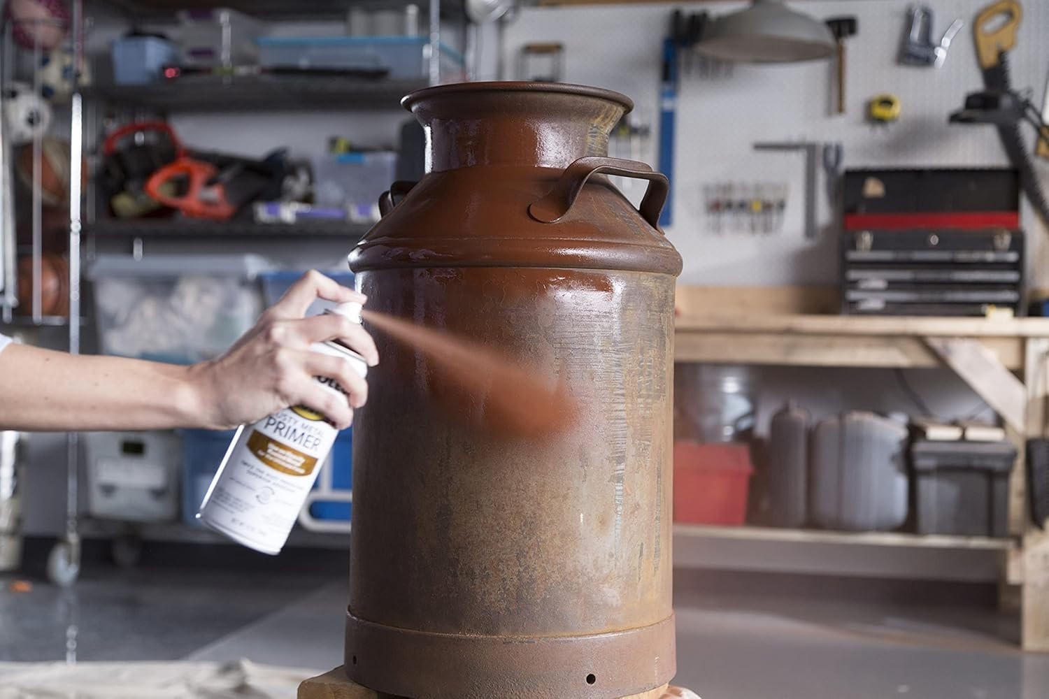7769830 Stops Rust Spray Paint, 12-Ounce, Flat Rusty Metal Primer