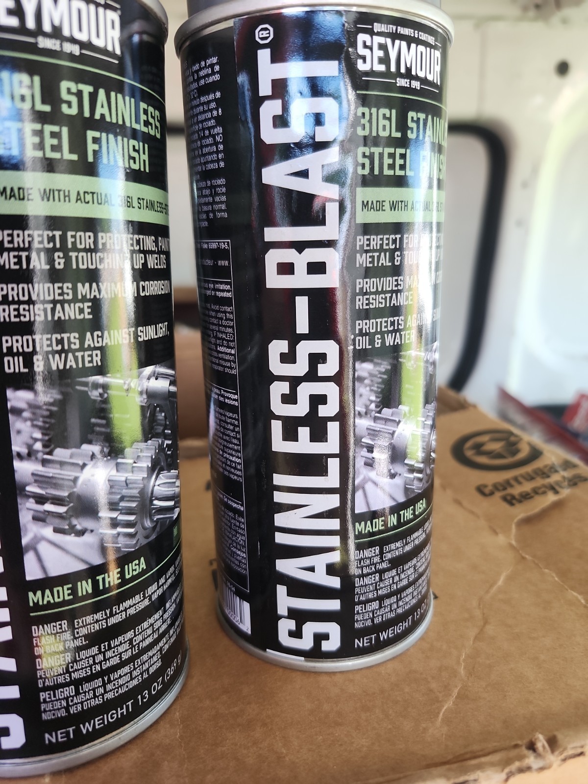 2 cans Stainless Steel Rust Protective Spray Paint