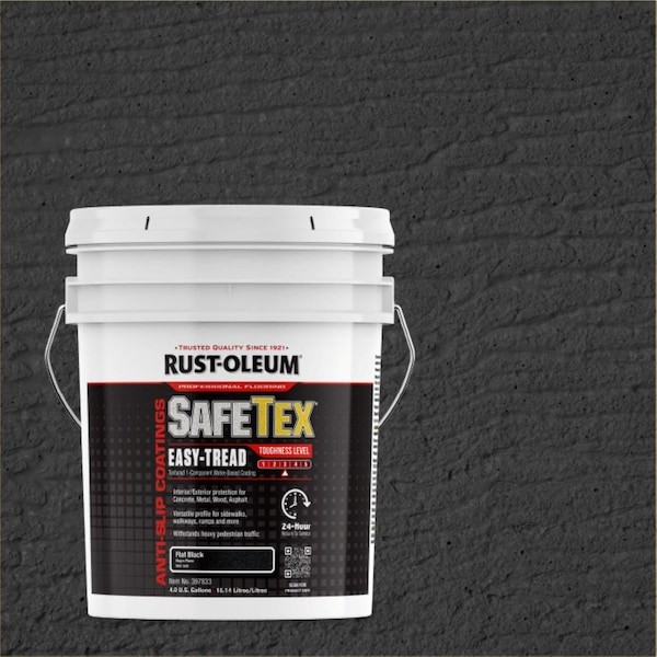 Rust-Oleum 397833 Epoxy Coating, Black, 4 Gal, Pail