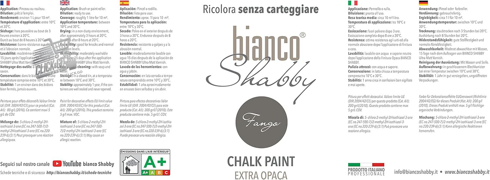 CHALK PAINT Mud Paint Shabby Chic Vintage for Furniture And Walls EXTRA MATTE (5