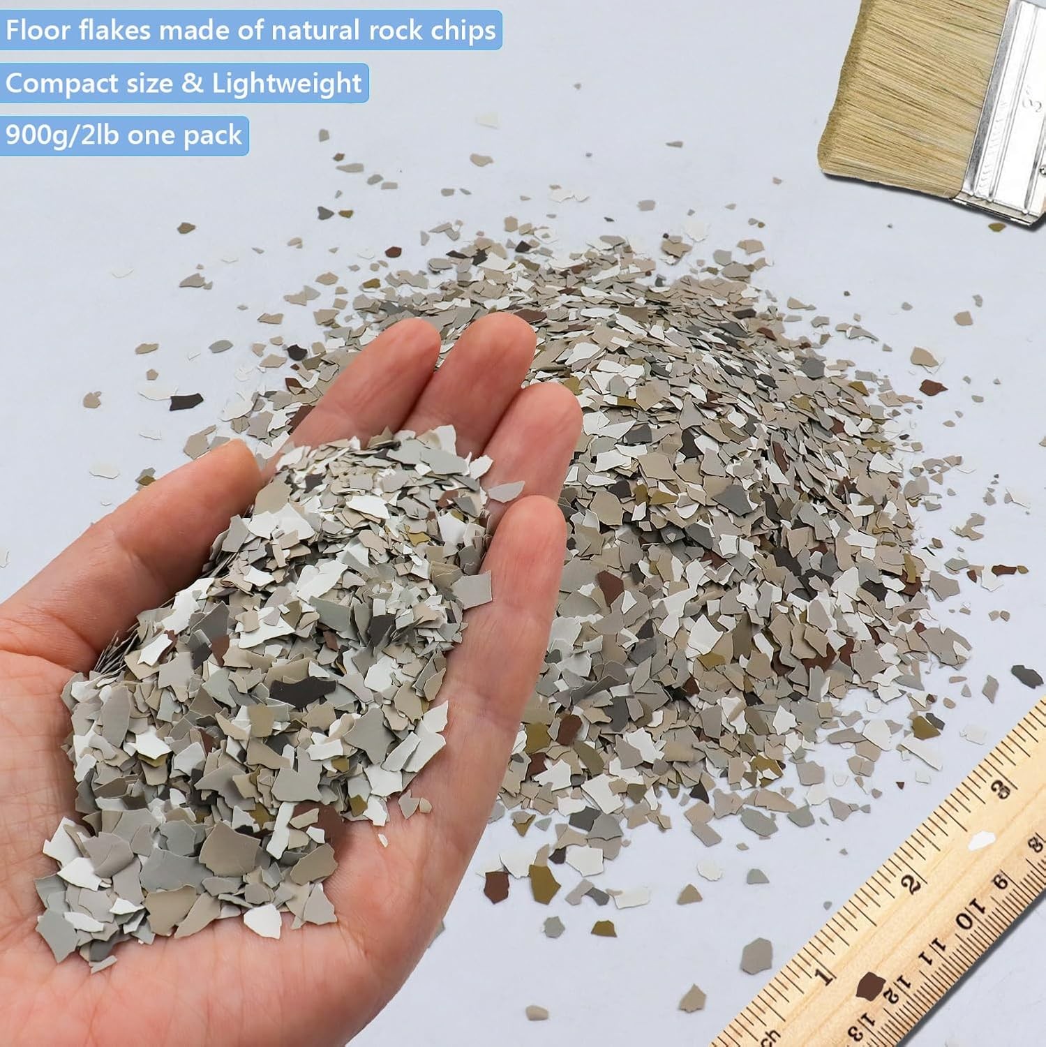 Decorative Epoxy Floor Flakes – 900g/2Lb Blend for Garage Flooring