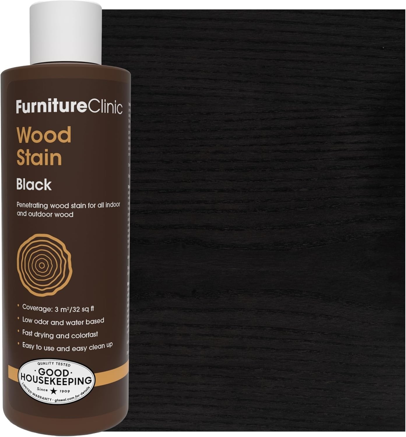 Fast-Drying Black Wood Stain – Non-Toxic Finish for Indoor/Outdoor Use