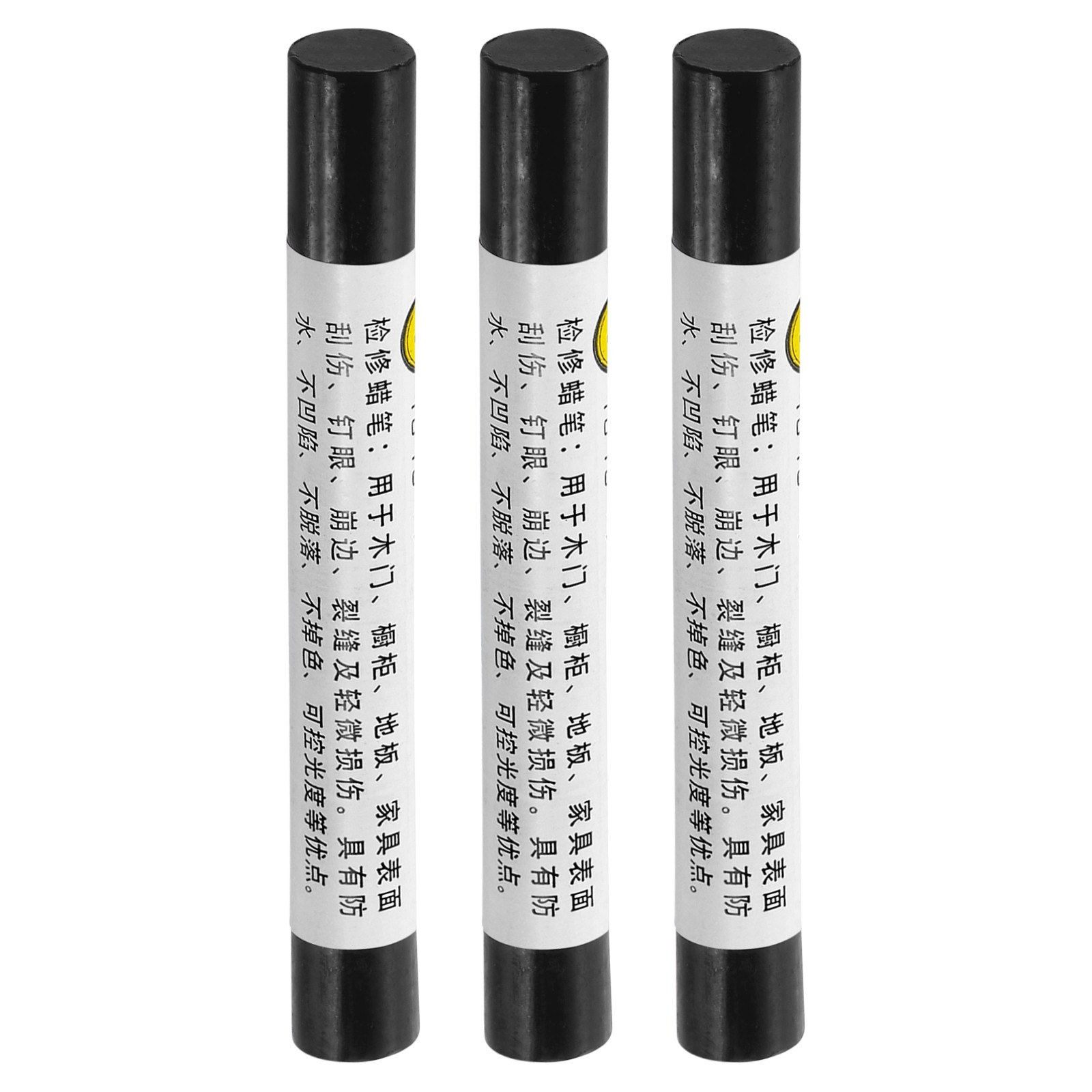 Furniture Repair Crayons Wax Filler Stick, 3Pcs Pen Marker, Black