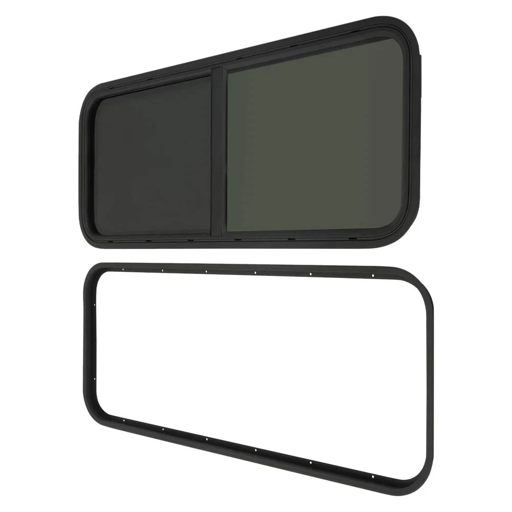 RV Window 42″W x 22″H Horizontal Sliding Teardrop Trailer Window