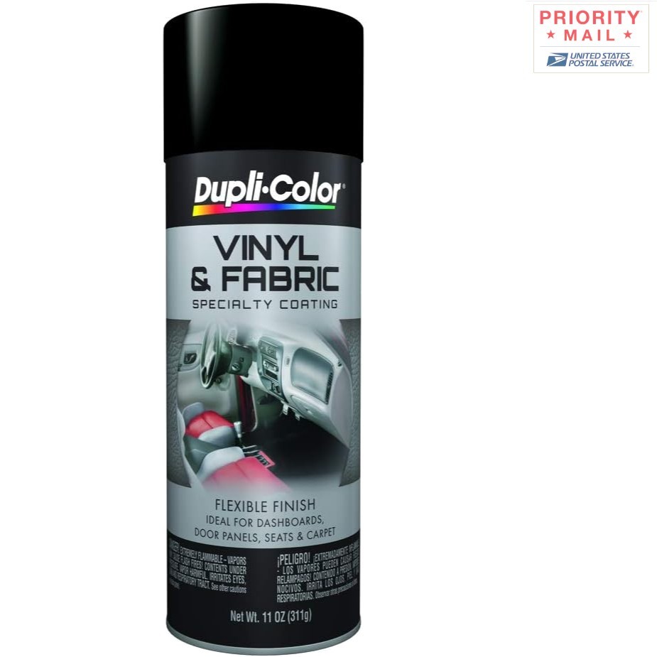 Pack of 6 Flat Black Vinyl and Fabric Coating 11 Ounce Suitable for Interior Use