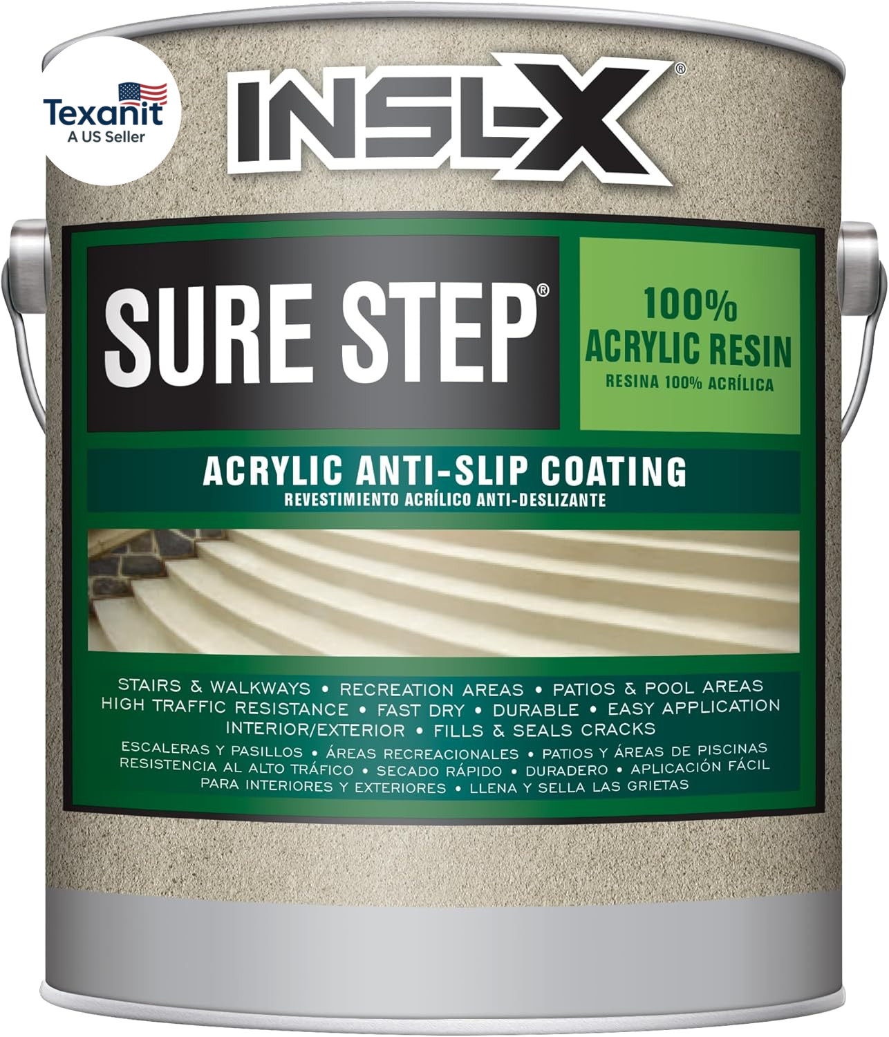 Sure Step Acrylic Anti-Slip Paint, Knight Gray, 1 Gallon (Pack of 1)