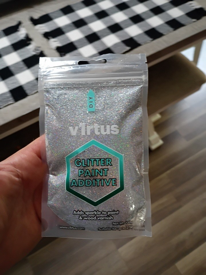 v1rtus Silver Holographic Glitter for Emulsion Paint 100g